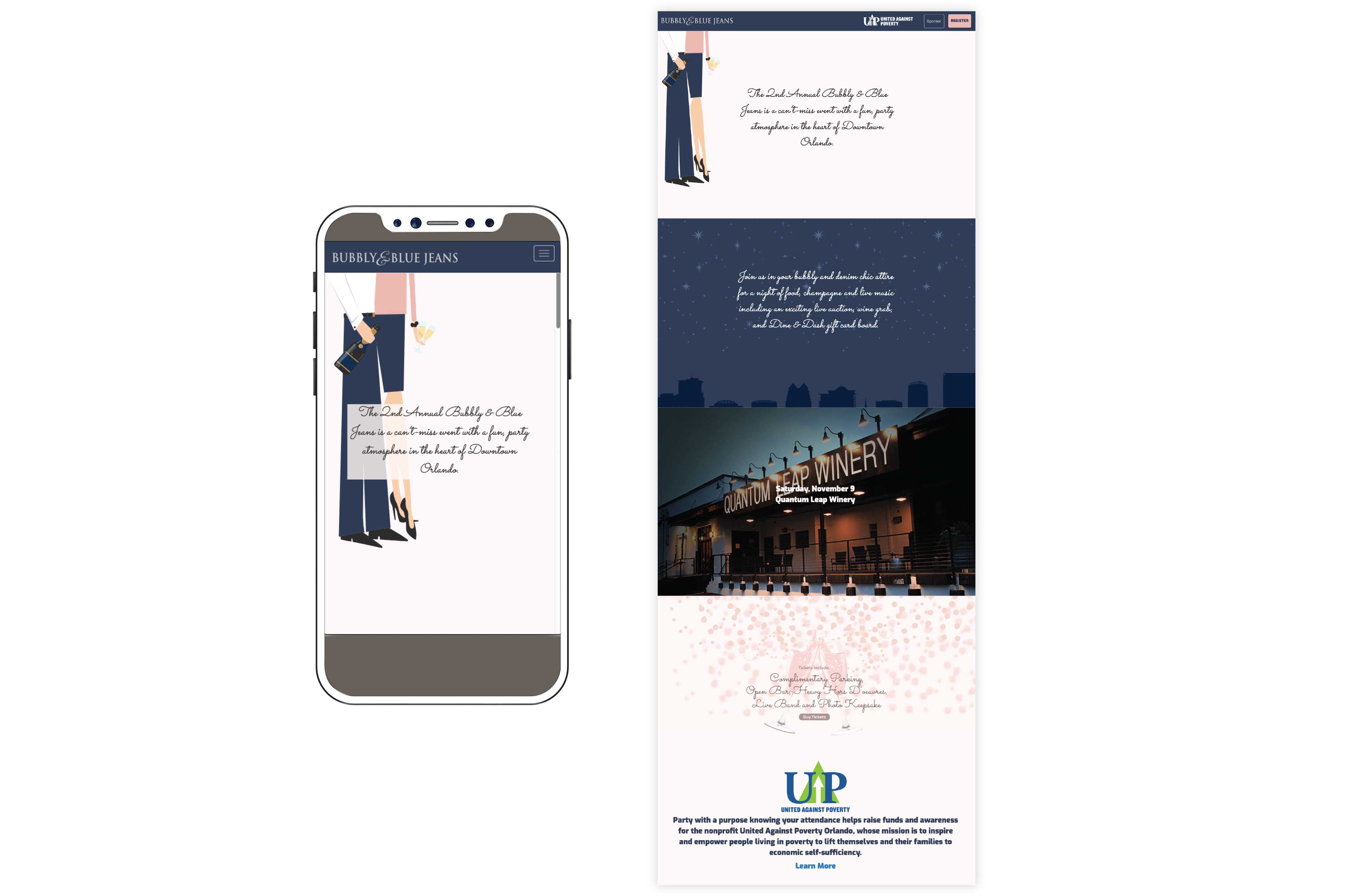 Bubbly and Blue Jeans Website