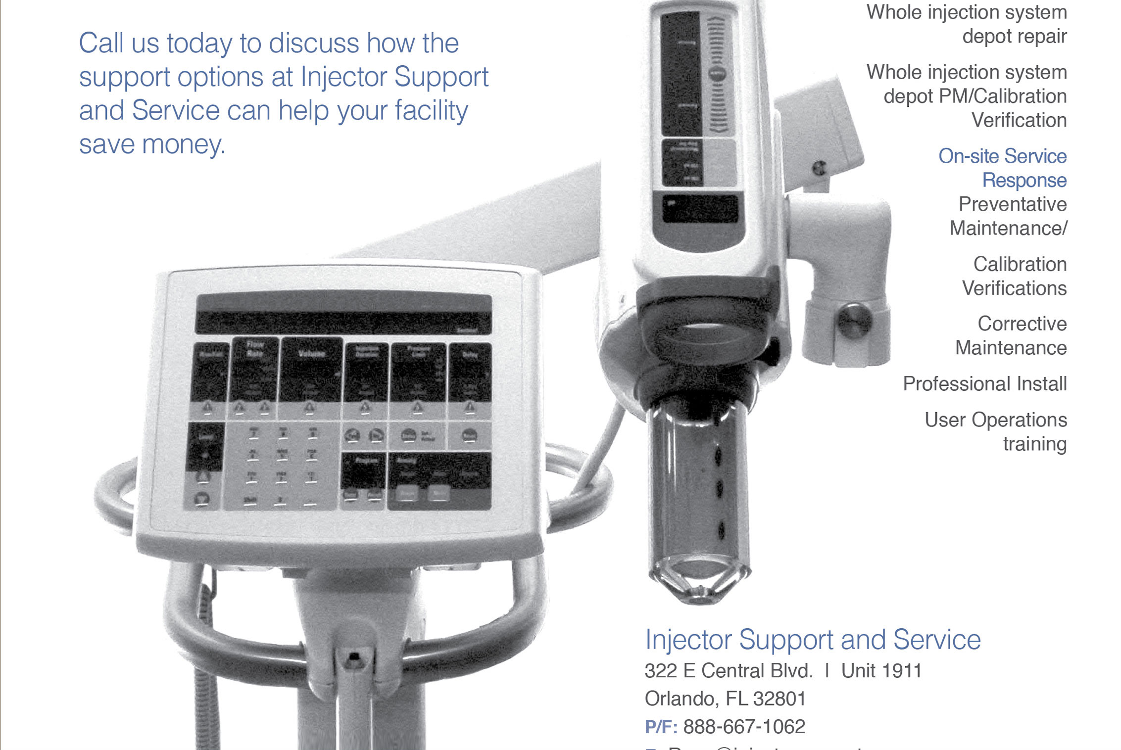 Injector Support and Service brochure